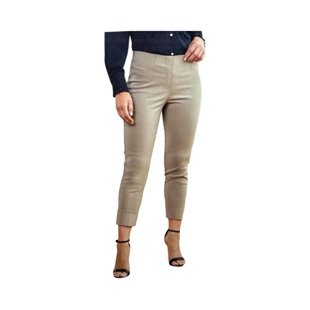 ROBELL BELLA 09 CROP CUFF TROUSER. TAUPE - Picture 4 of 10